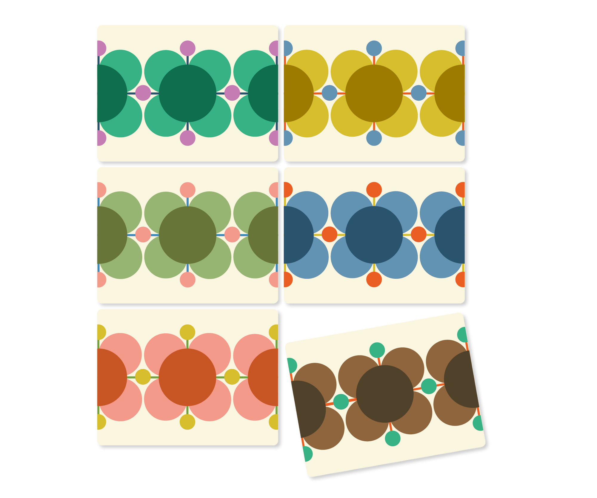 Orla Kiely Atomic Flower S/6 Placemats