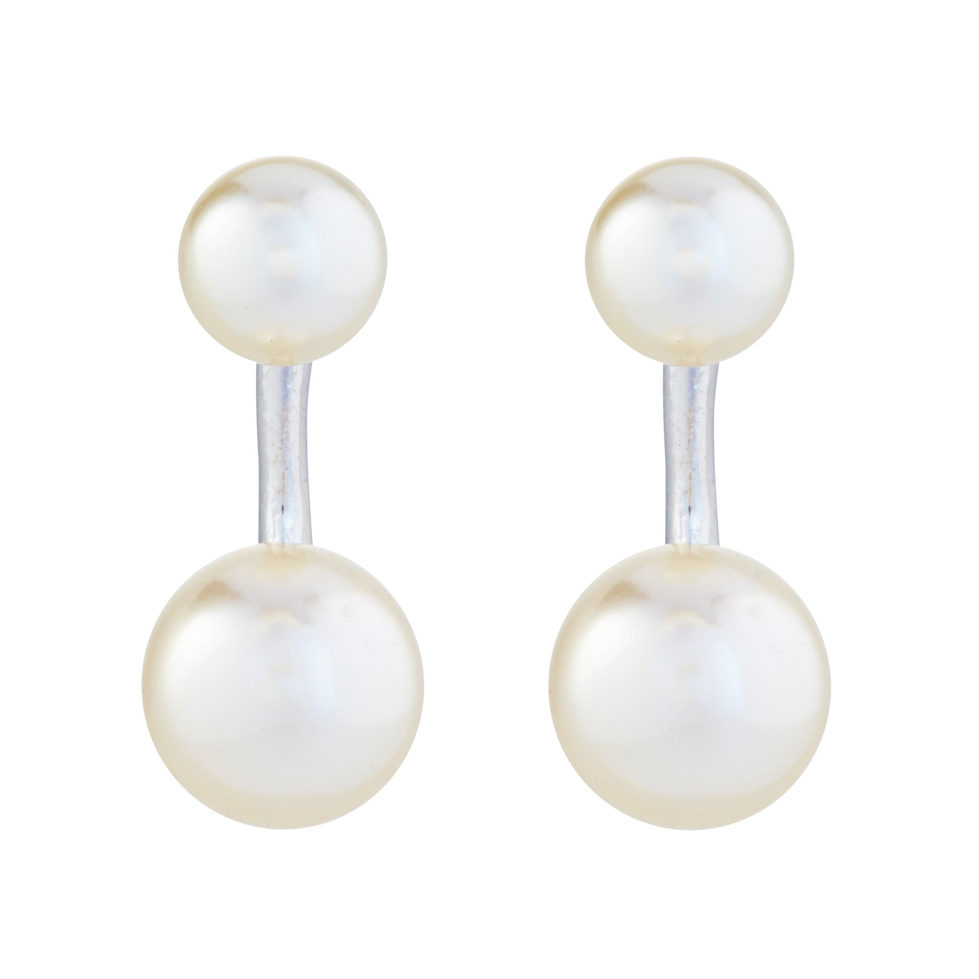 Knight & Day Earring Silver/Pearl