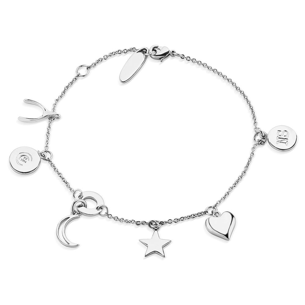 Newbridge Silverware Amy Huberman Multi charm Bracelet