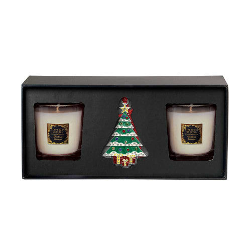 Tipperary Crystal Christmas Memories 2 Candles and Decoration Set