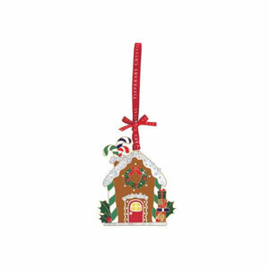 Tipperary Crystal Sparkle Gingerbread House with Wreath Decoration