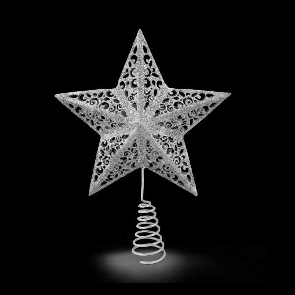 Tipperary Crystal Star Tree Topper- Silver