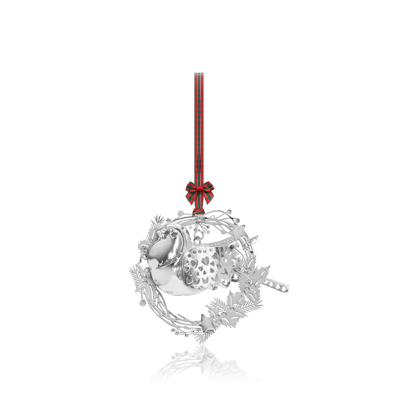 Tipperary Crystal Heirloom Decoration - Robin with Wreath