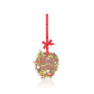 Tipperary Crystal Merry Christmas Sparkle Decoration