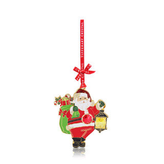Tipperary Crystal Gem Santa & Lantern Christmas Decoration