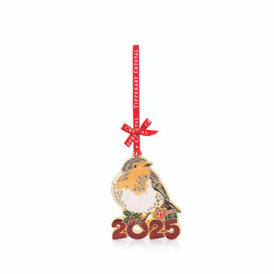 Tipperary Crystal Sparkle 2025 Robin Christmas Decoration-New 2025