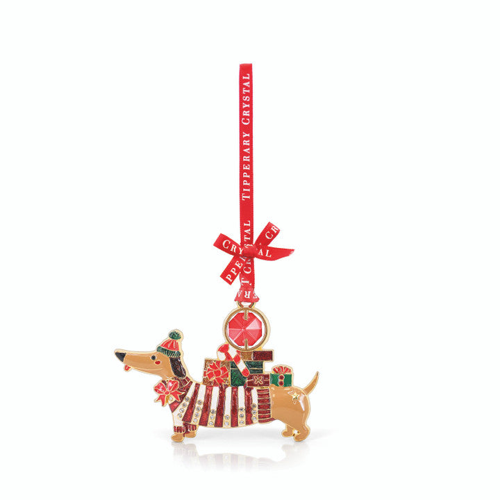 Tipperary Crystal Sparkle Dog Gem Christmas Decoration-New 2025
