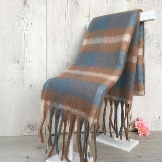 Reevo Accessories  Design Scarf -Blue & Brown
