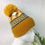 Reevo Accessories Multicoloured Hat with Pom Pom-Mustard