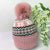 Reevo Accessories Multicoloured Hat with Pom Pom-Pink