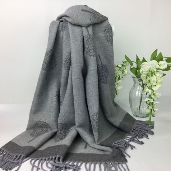 Reevo Accessories Tree of Life Design Scarf -Grey