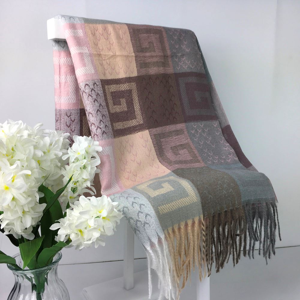 Reevo Accessories  Design Scarf -Grey & Purple