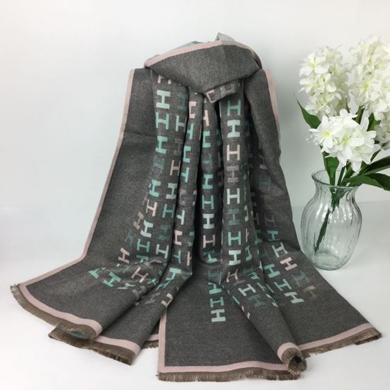 Reevo Accessories H Design Scarf -Grey