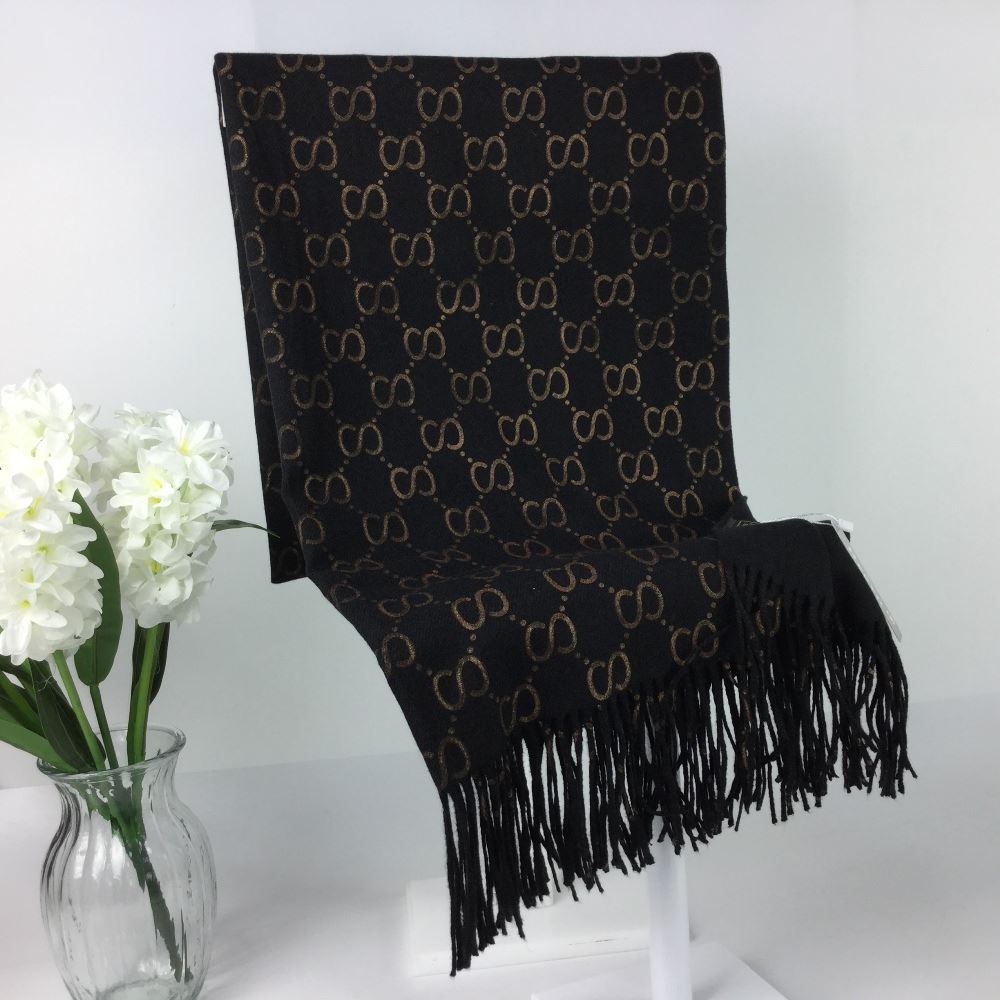 Reevo Accessories Tree Design Scarf -Black