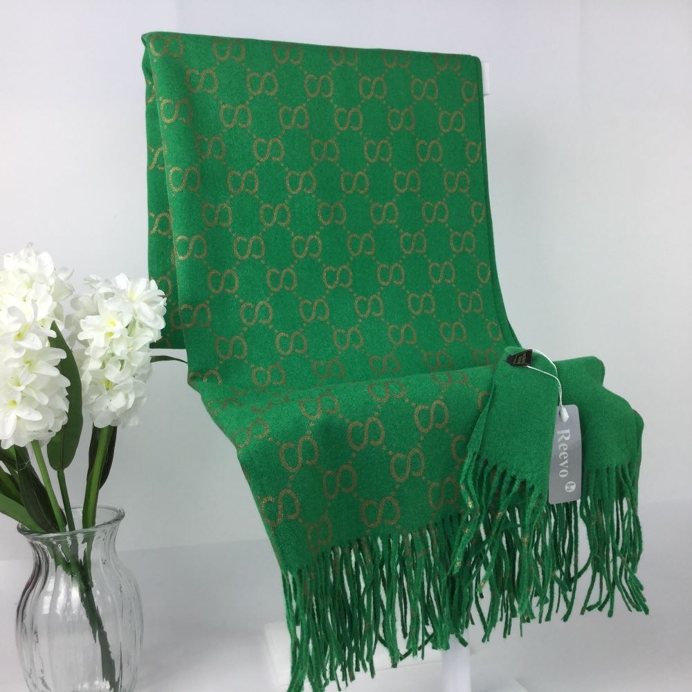 Reevo Accessories Tree Design Scarf -Green