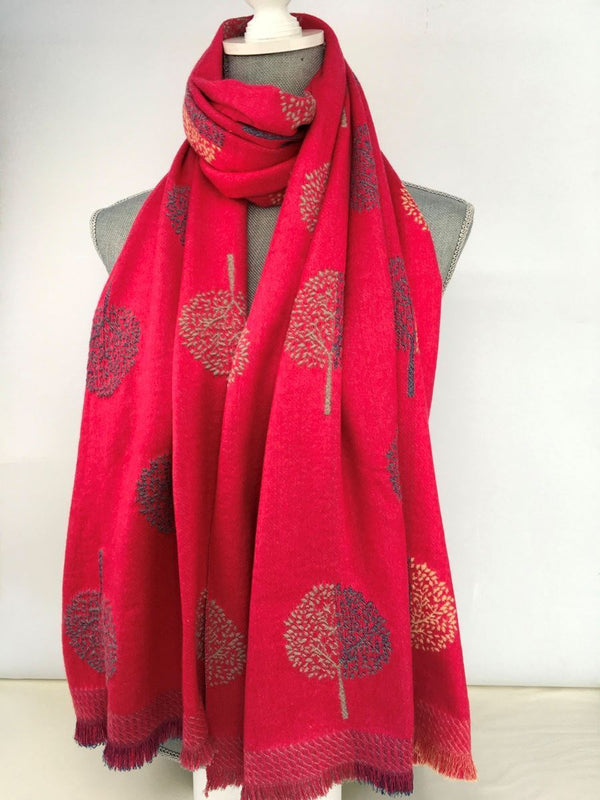 Soft Mulberry Tree Scarf Deep Pink 