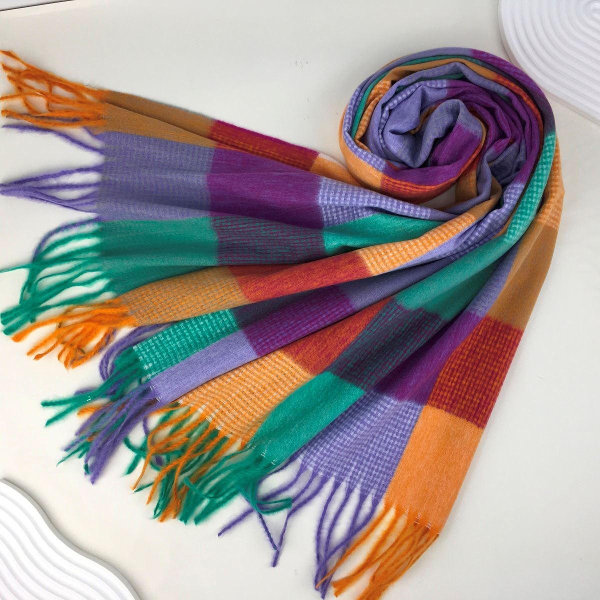 Reevo Accessories  Design Scarf -Purple & Red