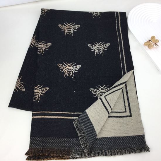 Reevo Accessories Winter Bee Scarf -Black