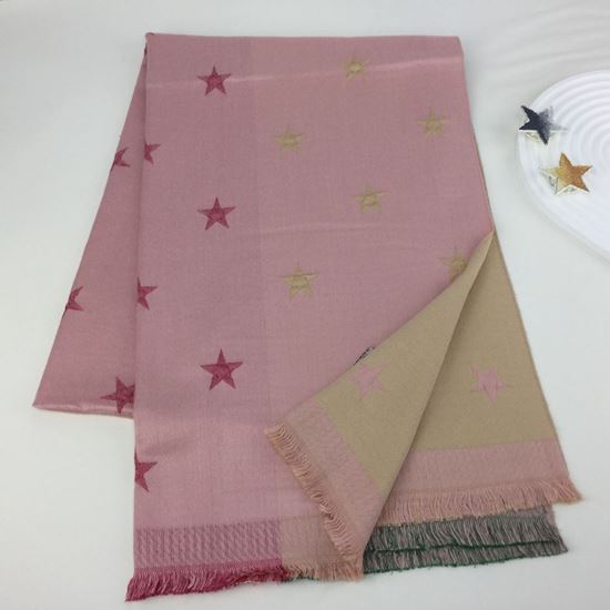Reevo Accessories Star Design Scarf -Pink