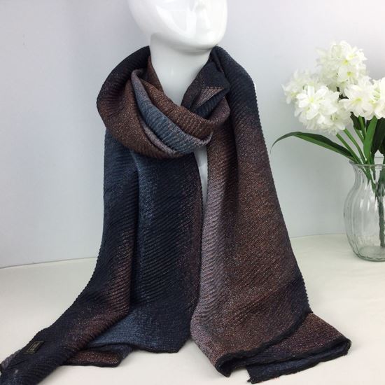 Reevo Accessories  Design Scarf -Navy & Brown