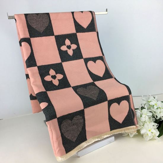 Reevo Accessories Star Design Scarf -Baby Pink & Grey