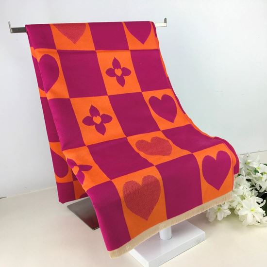 Reevo Accessories Star Design Scarf -Hot Pink & Orange