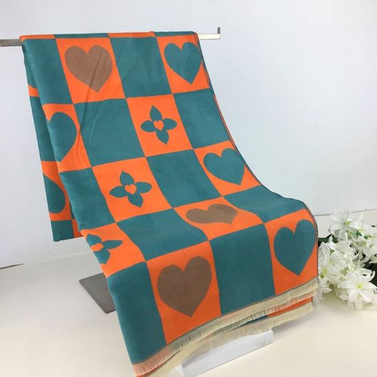 Reevo Accessories Star Design Scarf -Teal/Orange