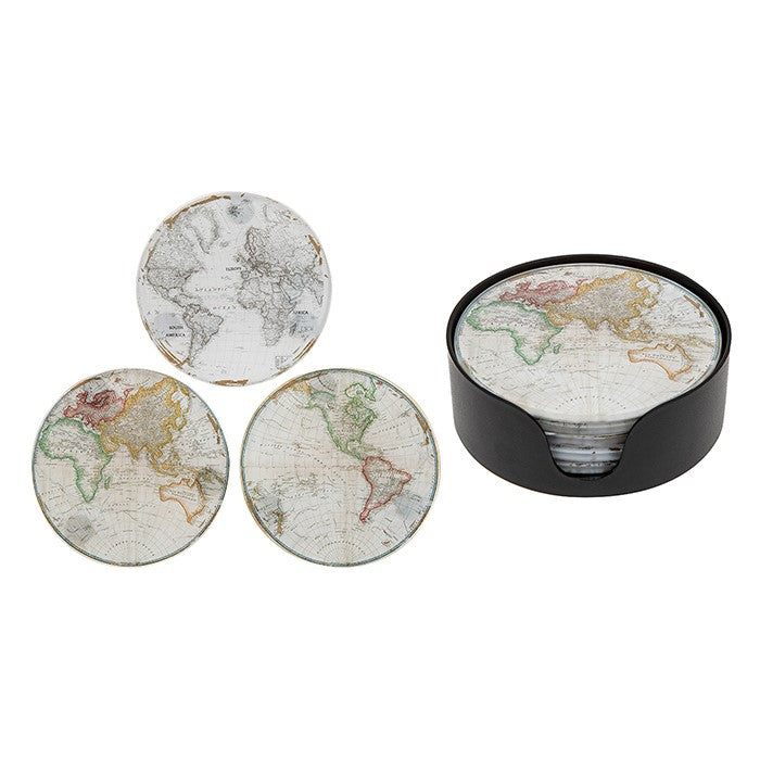 Shudehill World Map Coaster set of 6