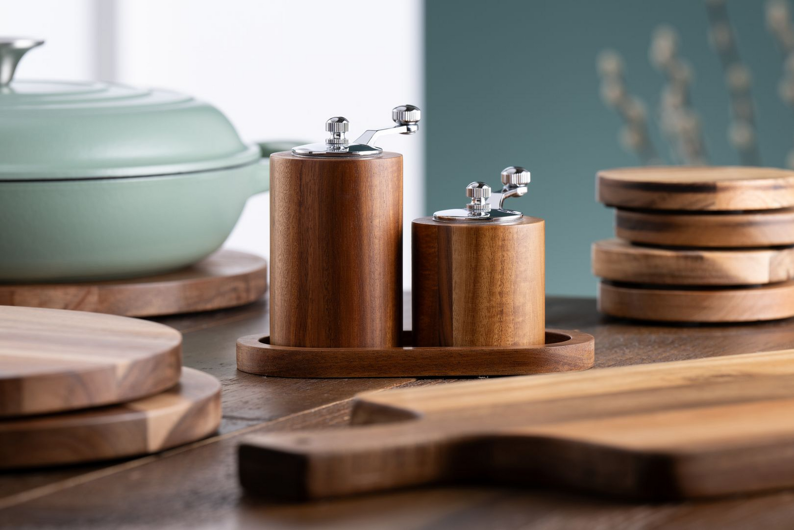 Belleek Living Acacia Wooden Salt and Pepper