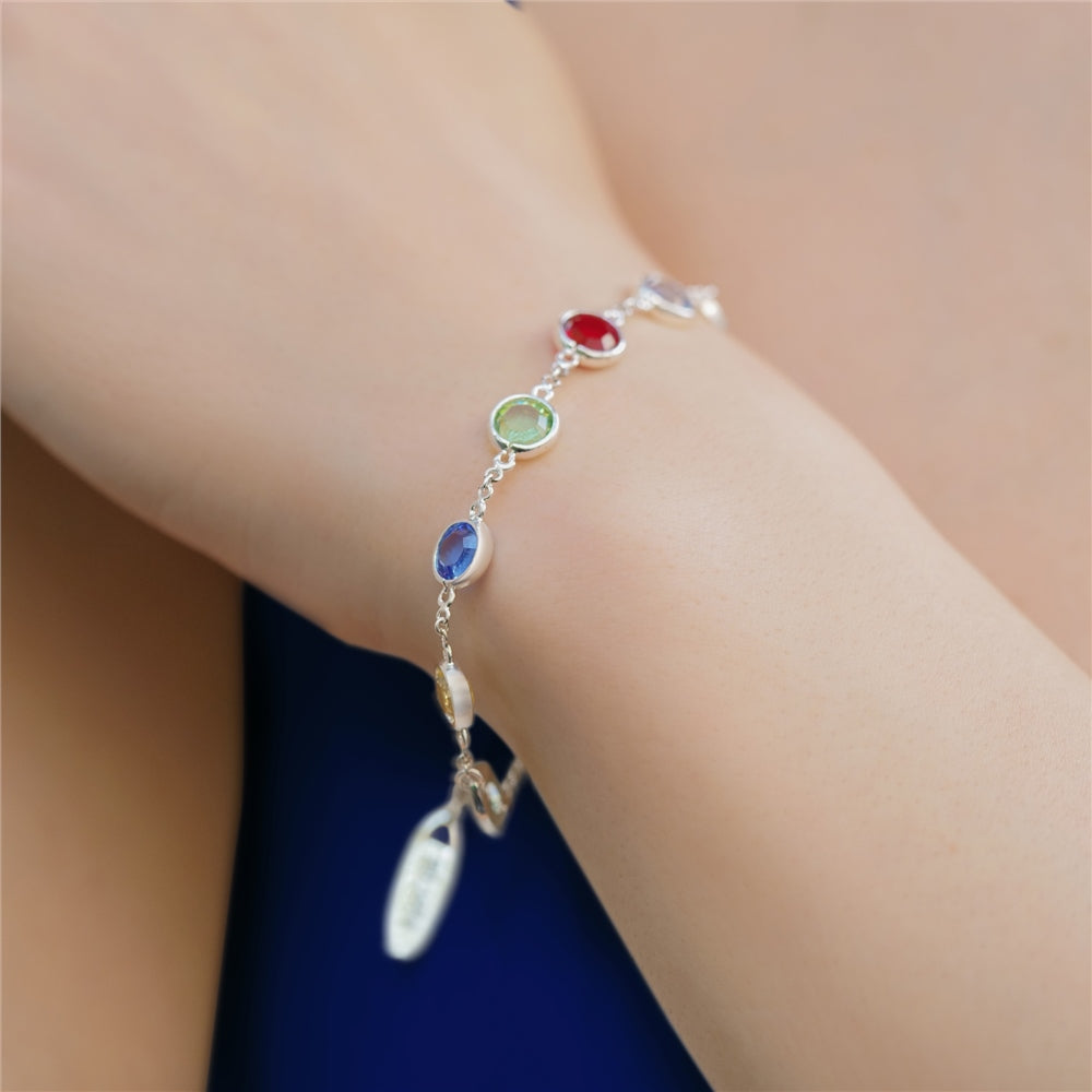Newbridge Silverware Silver Plated Bracelet with Coloured Stone