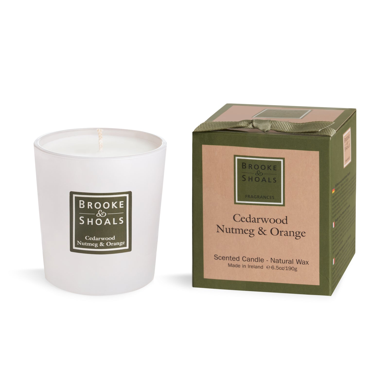 Brooke and Shoals Cedarwood Nutmeg and Orange Candle