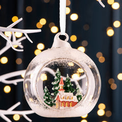 Galway Living Church Scene Hanging Bauble Ornament