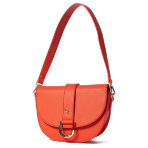 Galway Crystal Fashion Saddle Bag Vermillion