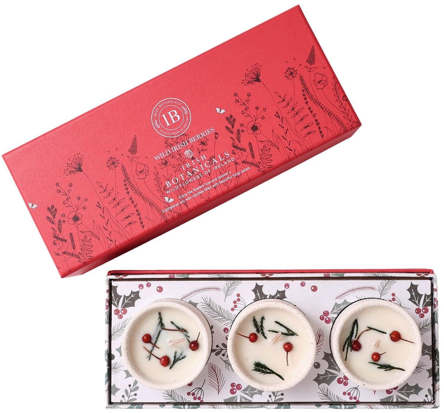 Irish Botanicals Wild Irish Berries Candle Trio