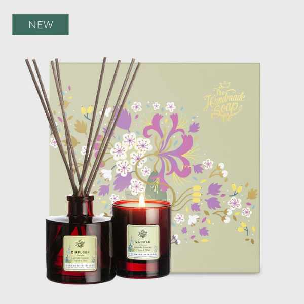 The Handmade Soap Company Lavender Rosemary & Mint Candle & Diffuser Gift Set