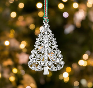 Newbridge Silverware Christmas Tree with Clear Stones Decoration -New 2026