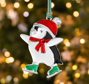 Newbridge Silverware Penguin with Green Boots Christmas Tree Decoration -New 2026