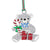 Newbridge Silverware Teddy Bear Candy Cane Christmas Tree Decoration