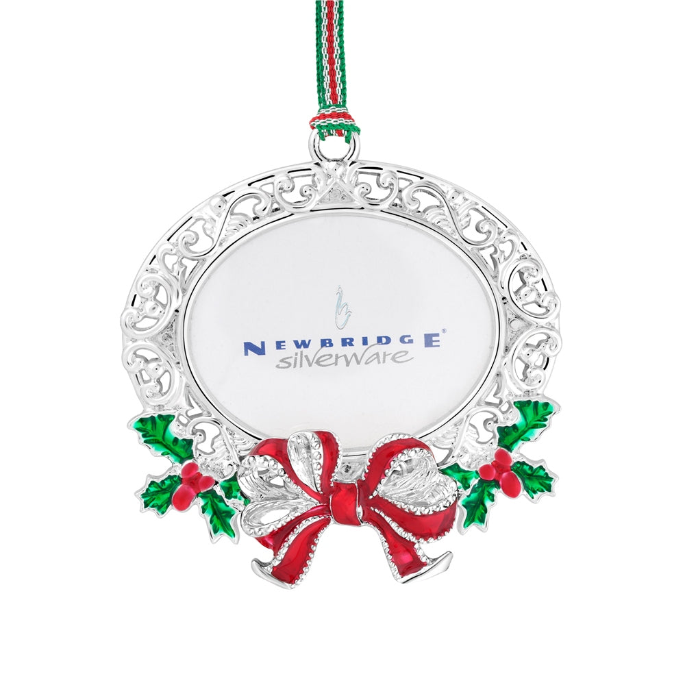 Newbridge Silverware Oval Frame Christmas Tree Decoration