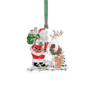 Newbridge Silverware Santa & Squirrel Christmas Tree Decoration