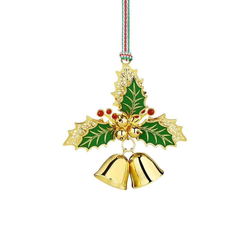 Newbridge Silverware Gold Plated Holly Bells Christmas Tree Decoration  -New 2025