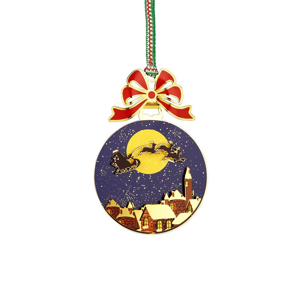 Newbridge Silverware Gold Plated Santa Sleigh Christmas Tree Decoration  -New 2025