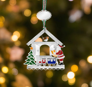 Newbridge Silverware Santa and Robin Christmas Tree Decoration -New 2026