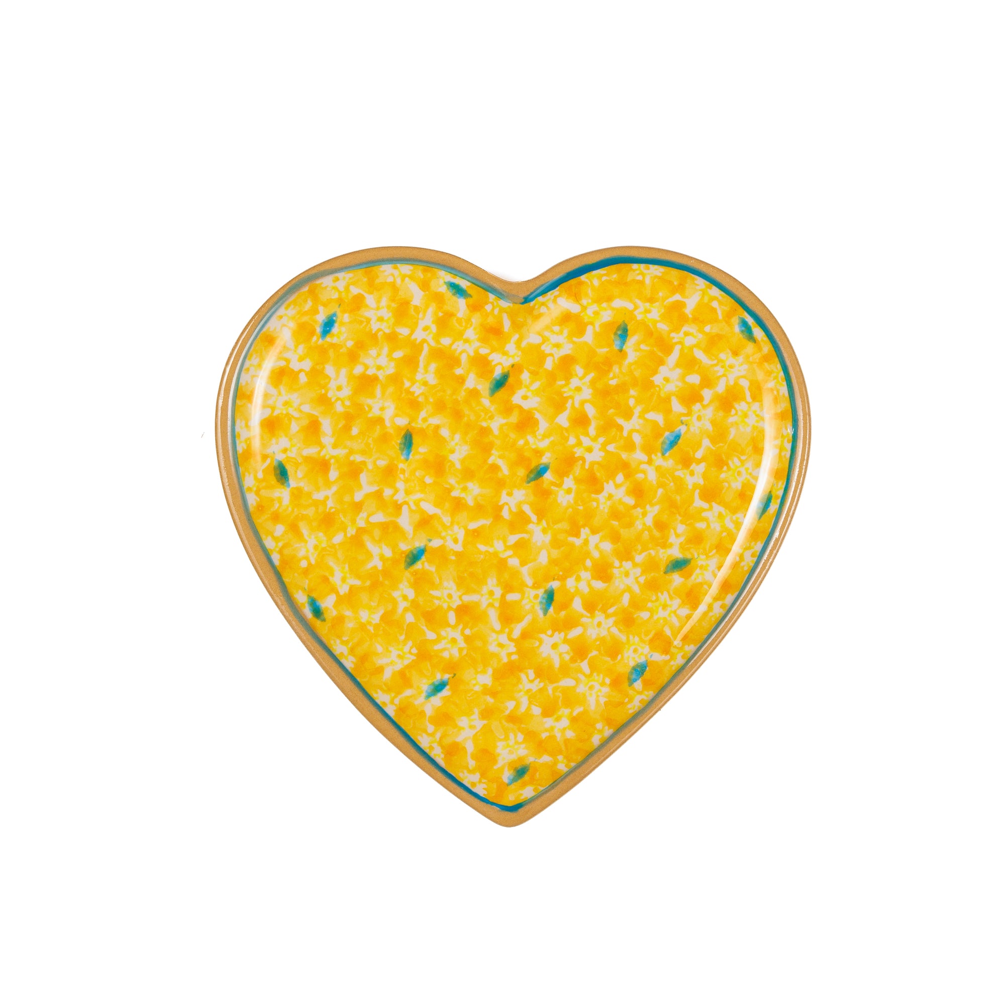 Nicholas Mosse Yellow Lawn Medium Heart Plate