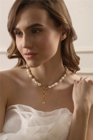 Newbridge Silverware Large Baroque Pearl Necklace