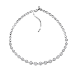 Newbridge Silverware Clear Cubic Zirconia Necklace