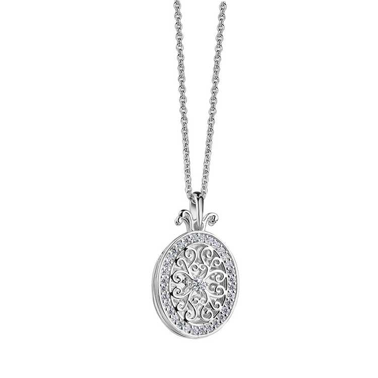 Newbridge Silverware Triple Pendant Silver Locket