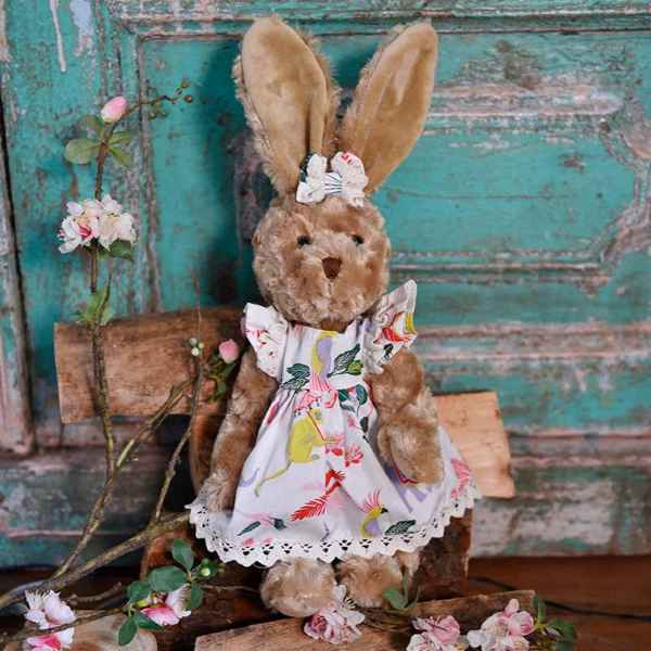 Powell Craft Rabbit With Sultans Garden Dress 20cm