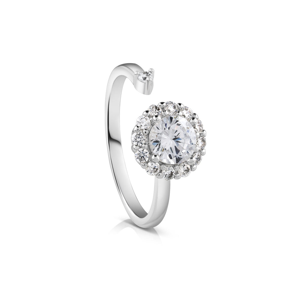 Revolving Ring Silver Newbridge Silverware Revolving Ring with Clear Stones - The Design ...