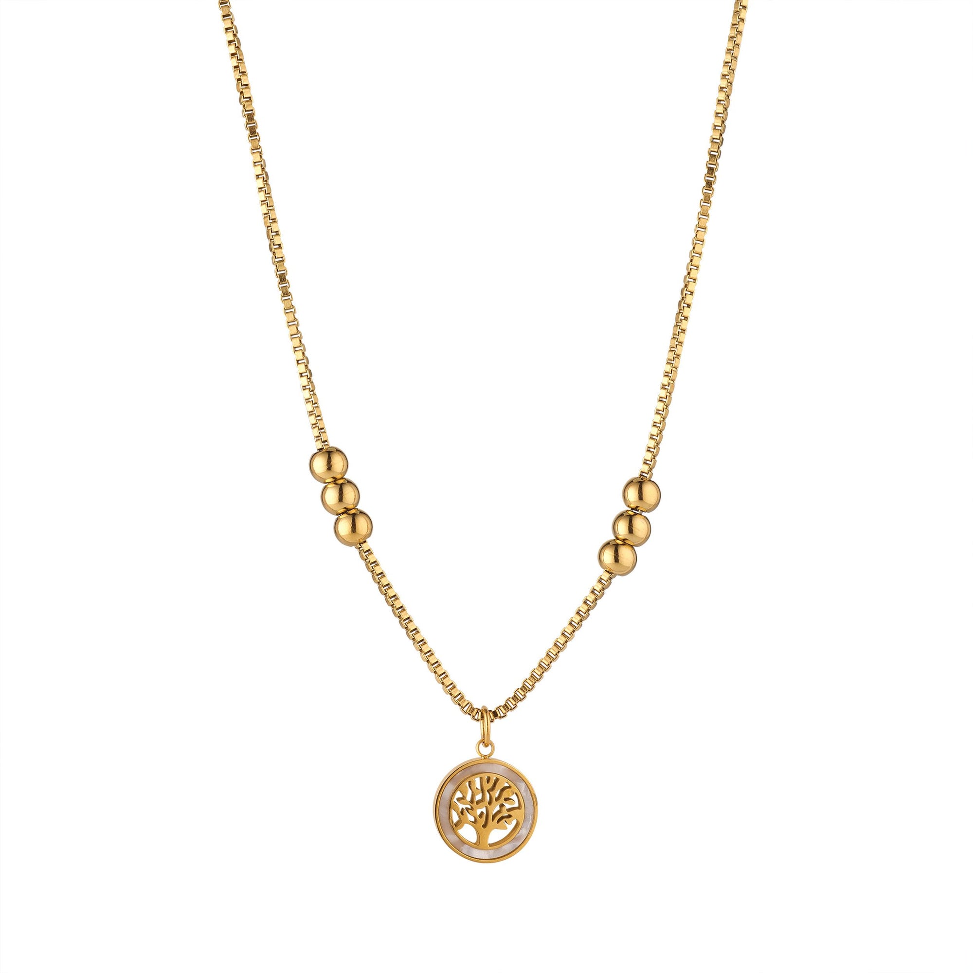Knight & Day Tree Of Life Gold Necklace